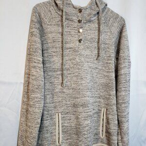 Size medium cream colored hooded pullover